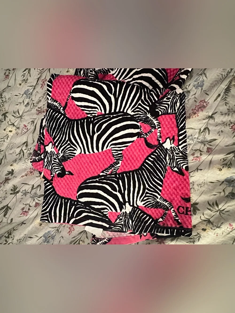 Christian Soriano New York Fuchsia Zebra Beach Towel